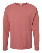 ComfortWash by Hanes GDH200 - Unisex Garment-Dyed Long Sleeve T-Shirt — Nantucket Red (flat)