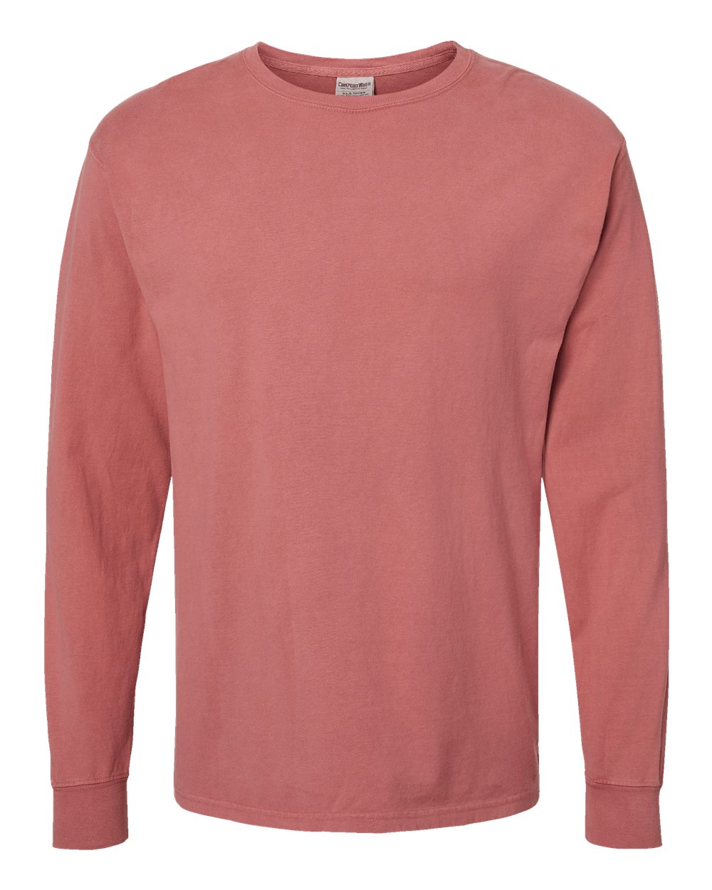 ComfortWash by Hanes GDH200 - Unisex Garment-Dyed Long Sleeve T-Shirt — Nantucket Red (flat)