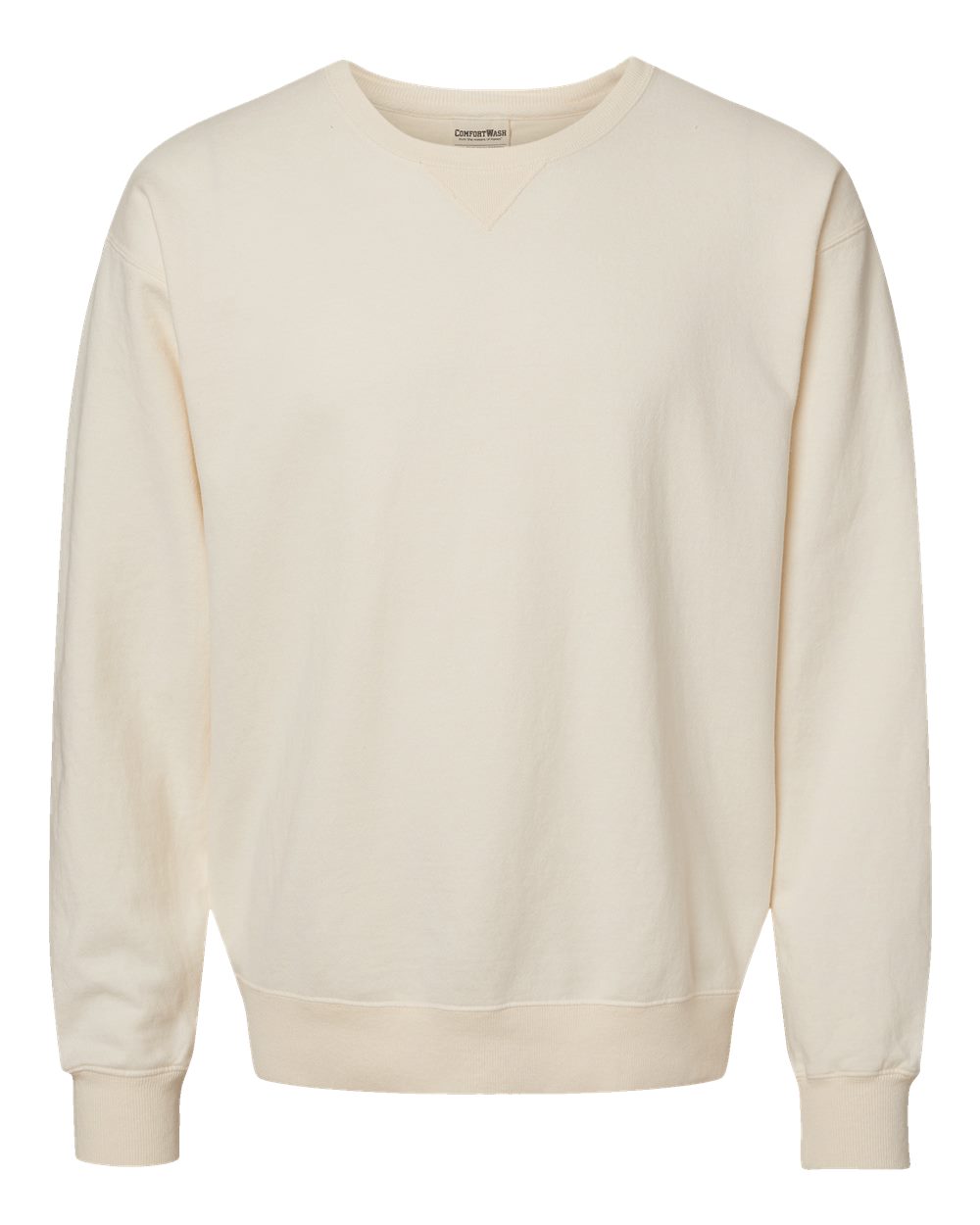 ComfortWash by Hanes GDH400 - Unisex Garment-Dyed Crewneck Sweatshirt — Parchment (flat)