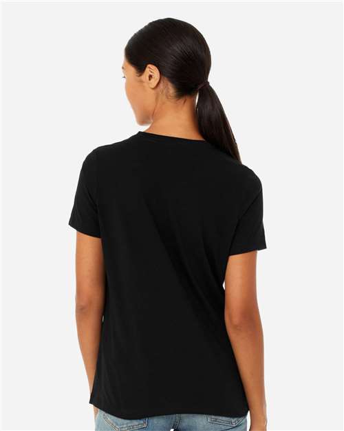 BELLA + CANVAS 6400CVC - Womens Relaxed Fit Heather CVC Tee - Solid Black Blend