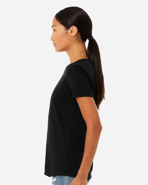 BELLA + CANVAS 6400CVC - Womens Relaxed Fit Heather CVC Tee - Solid Black Blend