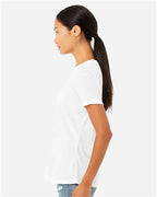 BELLA + CANVAS 6400CVC - Womens Relaxed Fit Heather CVC Tee - Solid White Blend
