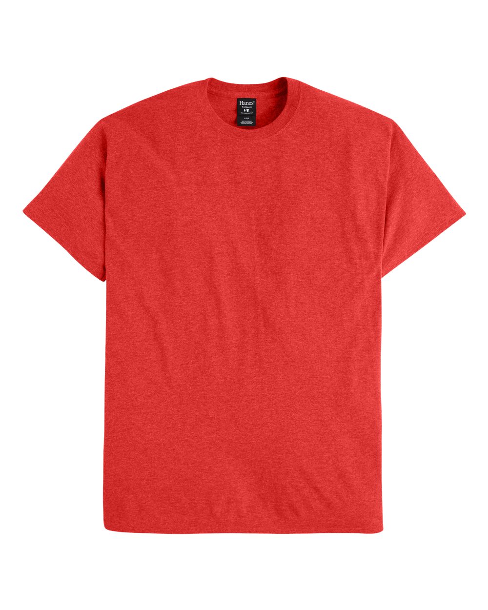 Hanes 42TB - Perfect-T Triblend T-Shirt — Poppy Red Heather (flat)