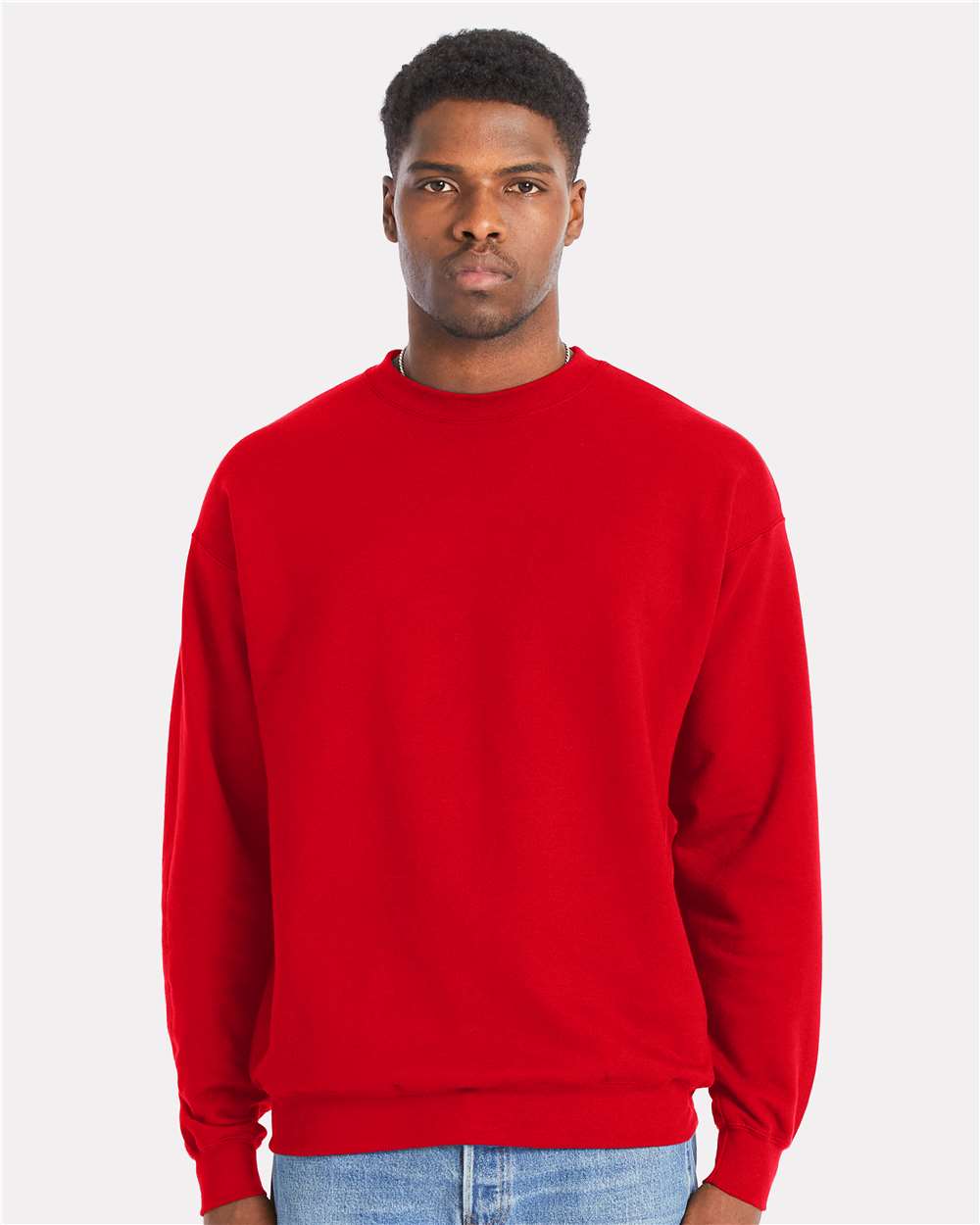 Hanes RS160 - Unisex Perfect Sweats Crewneck Sweatshirt — Athletic Red