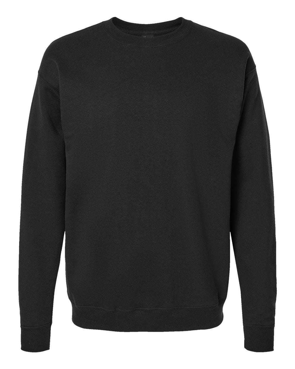 Hanes RS160 - Unisex Perfect Sweats Crewneck Sweatshirt — Black (flat)