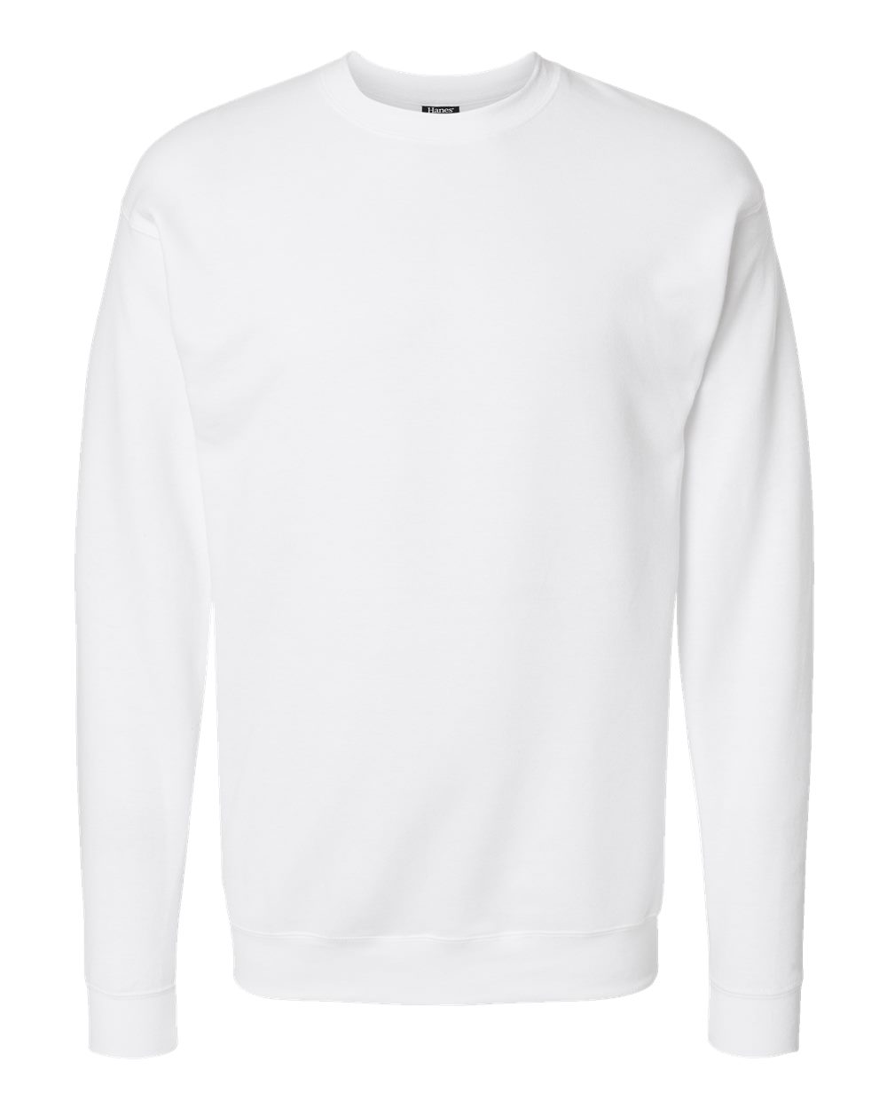 Hanes RS160 - Unisex Perfect Sweats Crewneck Sweatshirt — White (flat)