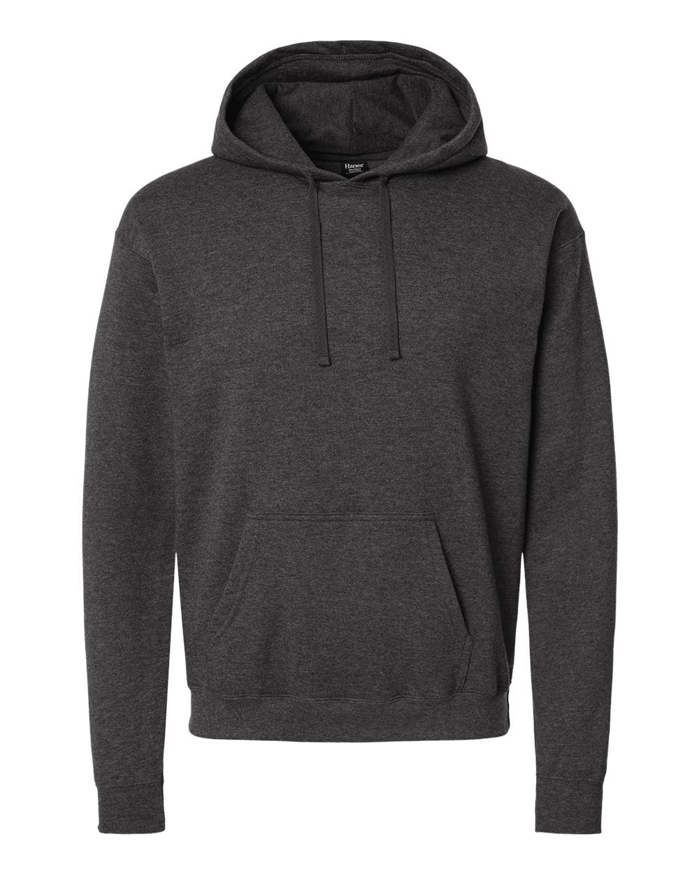 Hanes RS170 - Unisex Perfect Sweats Hooded Sweatshirt — Charcoal Heather (flat)