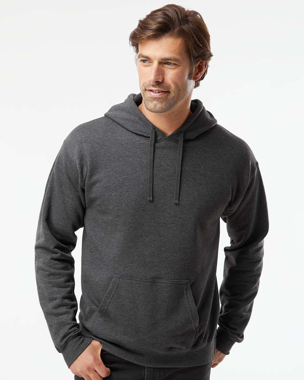 Hanes RS170 - Unisex Perfect Sweats Hooded Sweatshirt — Charcoal Heather