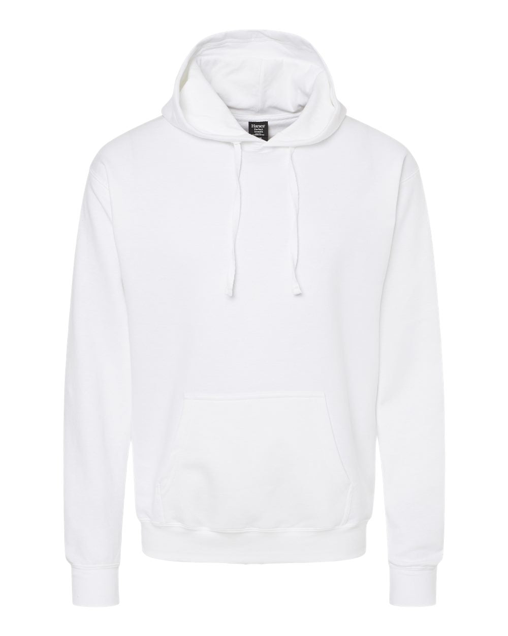Hanes RS170 - Unisex Perfect Sweats Hooded Sweatshirt — White (flat)