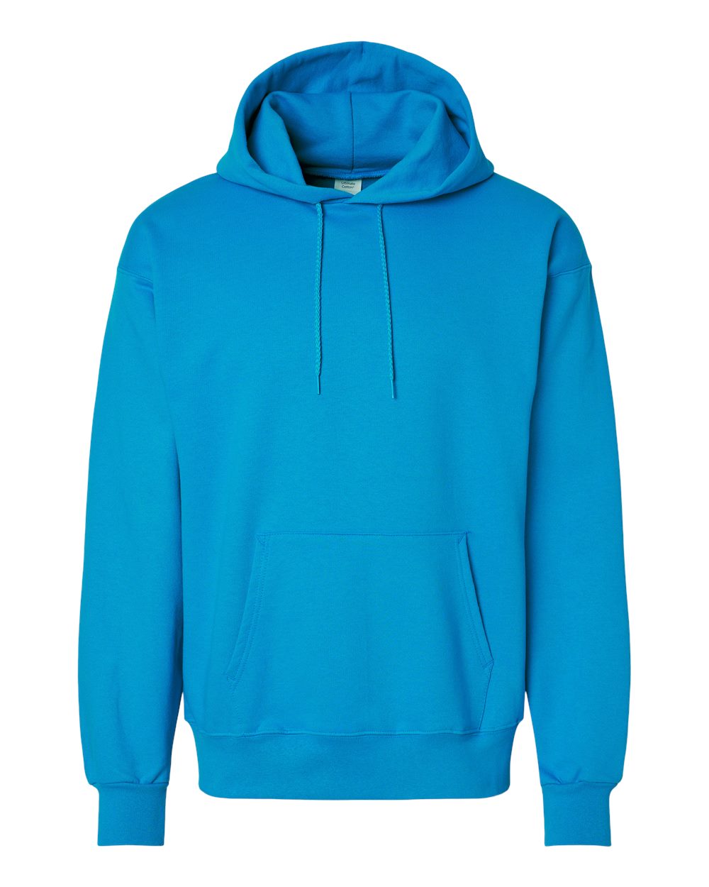 Hanes F170 - Unisex Ultimate Cotton® Hooded Sweatshirt — Teal (flat)