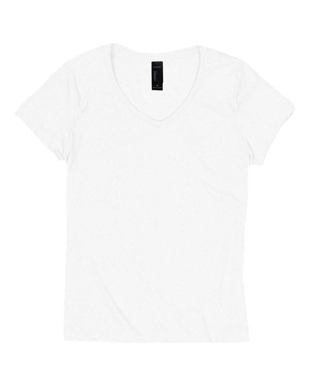 Hanes 42VT - Women's Perfect-T Triblend V-Neck T-Shirt — Eco White (flat)