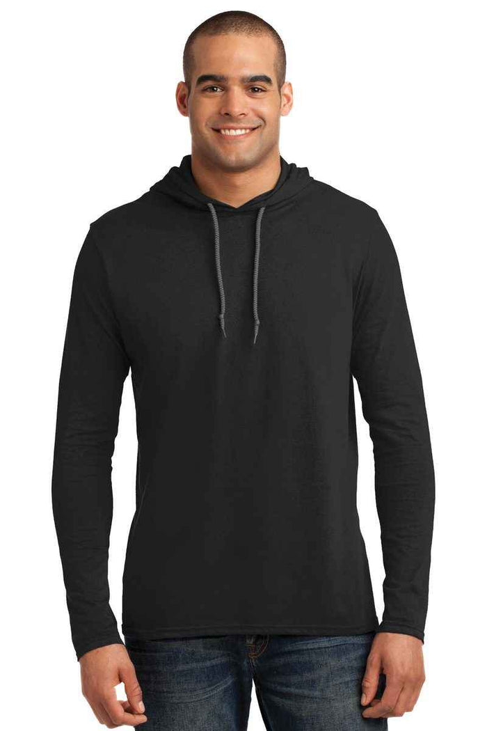 Gildan 987 - 100% Ring Spun Cotton Long Sleeve Hooded T-Shirt