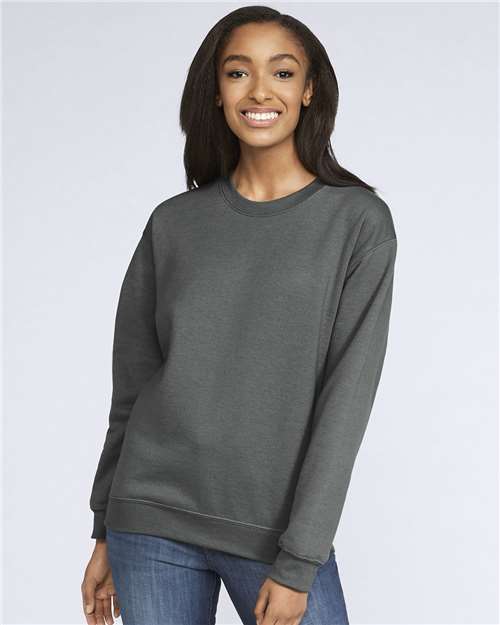 Gildan SF000 - Unisex Softstyle Midweight Crewneck Sweatshirt - Charcoal