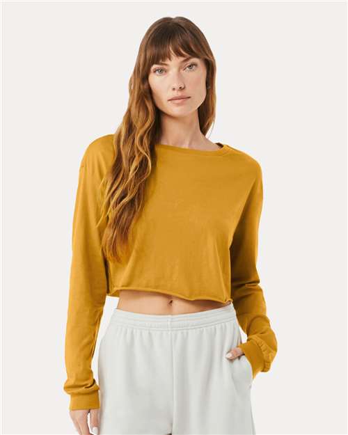 BELLA + CANVAS 6501 - Women's FWD Fashion Crop Long Sleeve Tee - Mustard