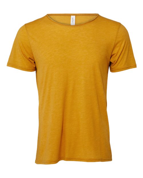 BELLA + CANVAS 3414 — Unisex FWD Fashion Triblend Raw Neck Tee - Mustard Triblend