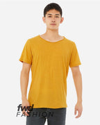 BELLA + CANVAS 3414 — Unisex FWD Fashion Triblend Raw Neck Tee — Mustard Triblend