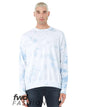 BELLA + CANVAS 3945RD — Unisex FWD Fashion Tie-Dyed Crewneck Sweatshirt — White/ Sky Blue