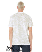 BELLA + CANVAS 3100RD — FWD Fashion Tie-Dyed Tee — White/ Olive Oil (flat)