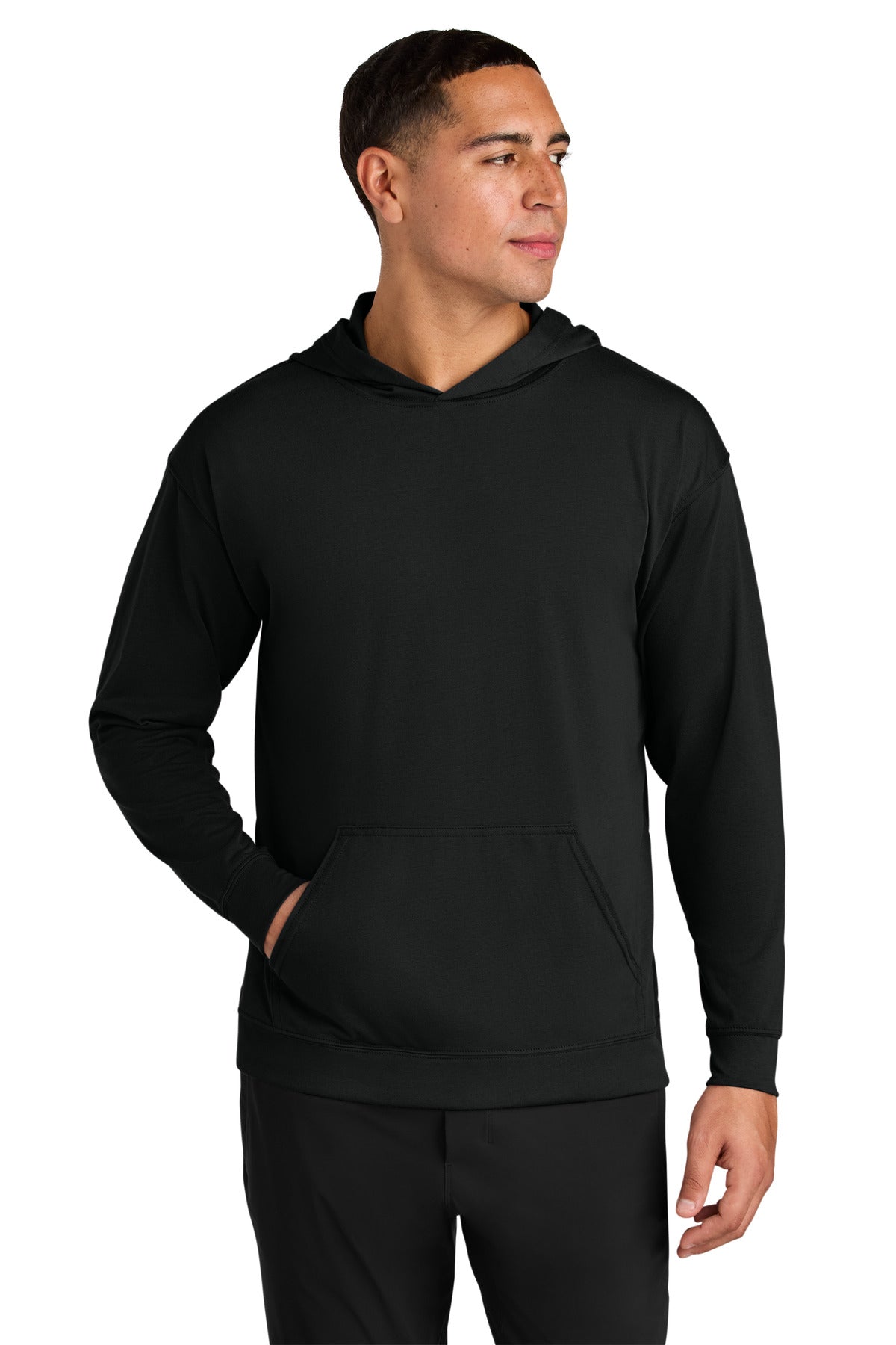 A4 A4N3528 - A4 Softek Long Sleeve Hooded Tee A4N3528 — Black