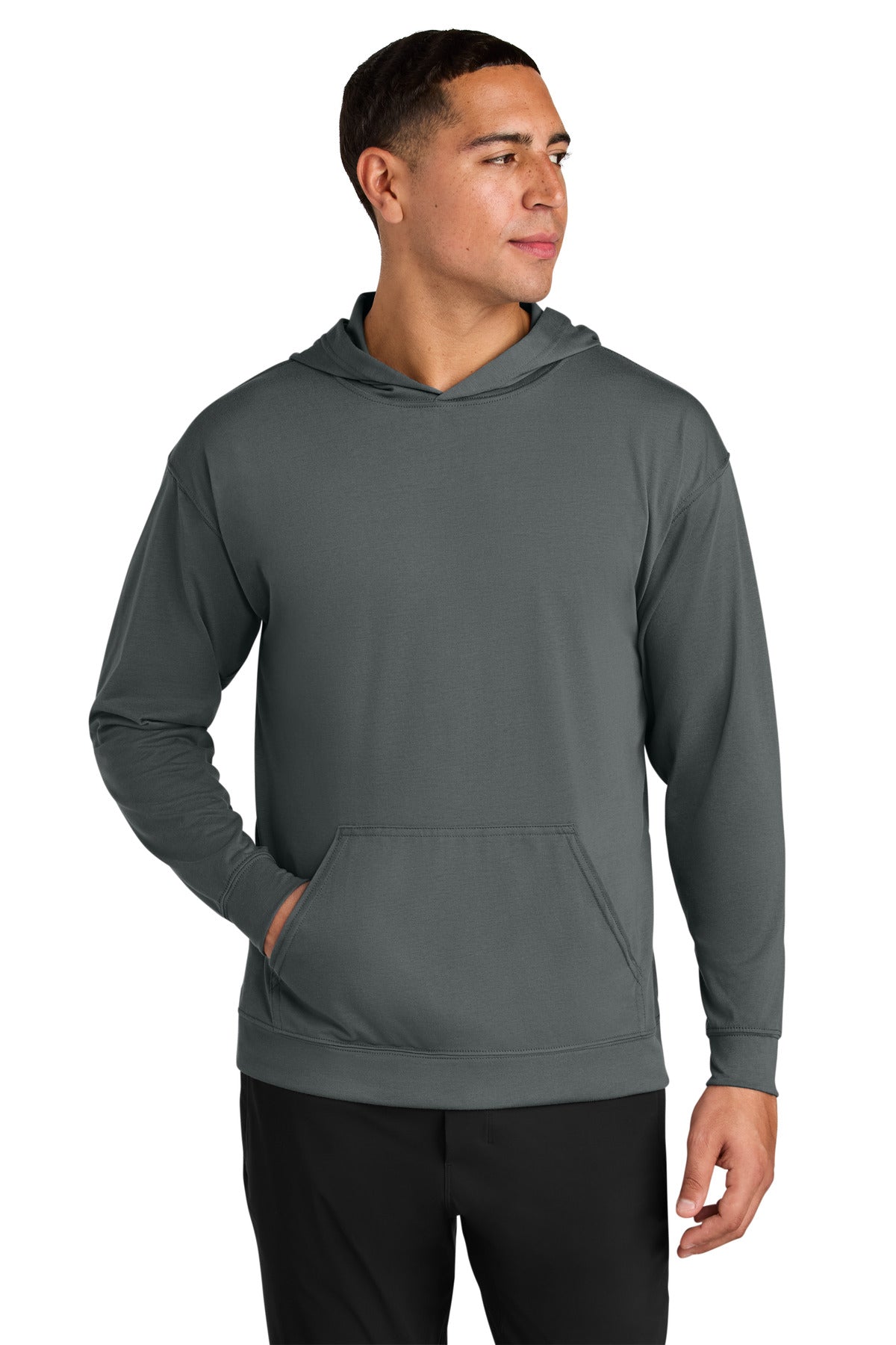 A4 A4N3528 - A4 Softek Long Sleeve Hooded Tee A4N3528 — Graphite