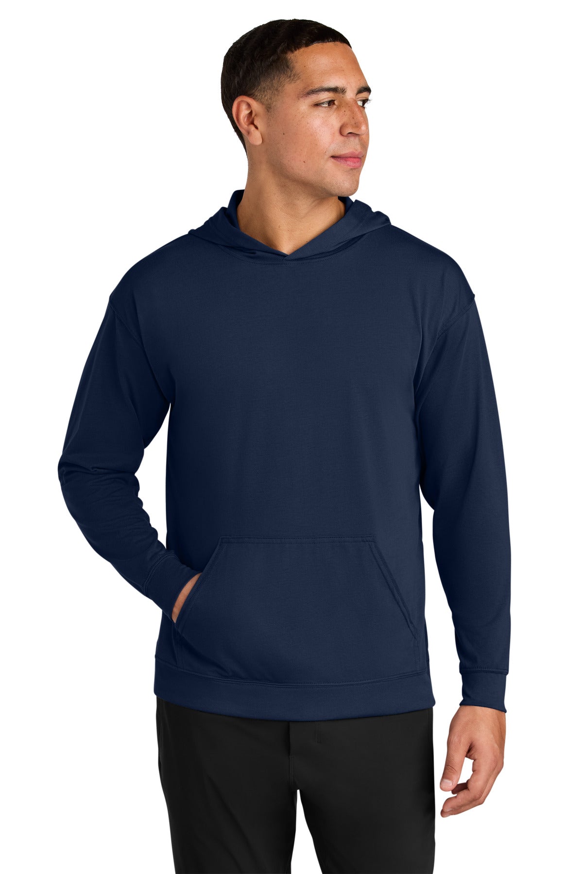 A4 A4N3528 - A4 Softek Long Sleeve Hooded Tee A4N3528 — Navy
