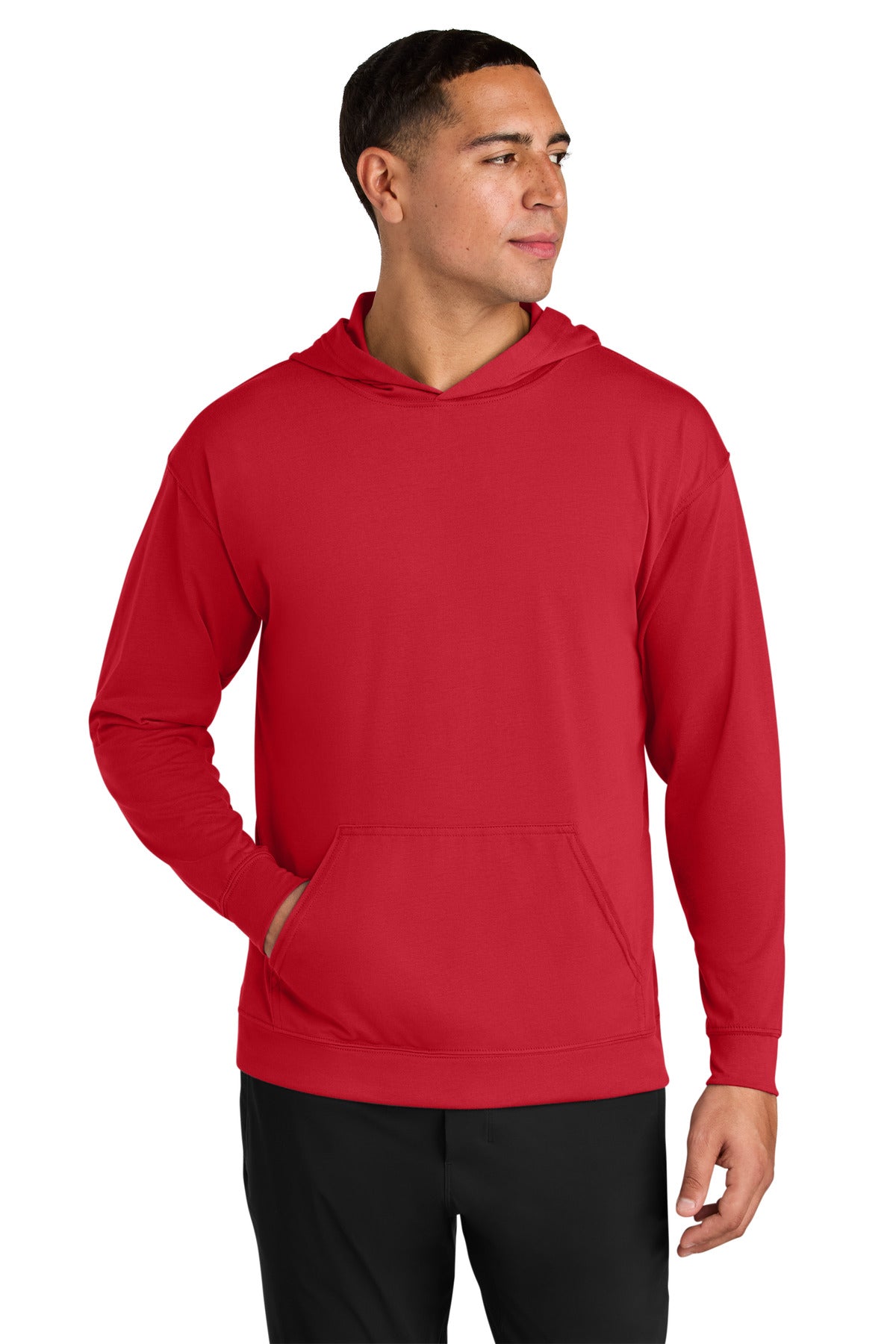 A4 A4N3528 - A4 Softek Long Sleeve Hooded Tee A4N3528 — Scarlet