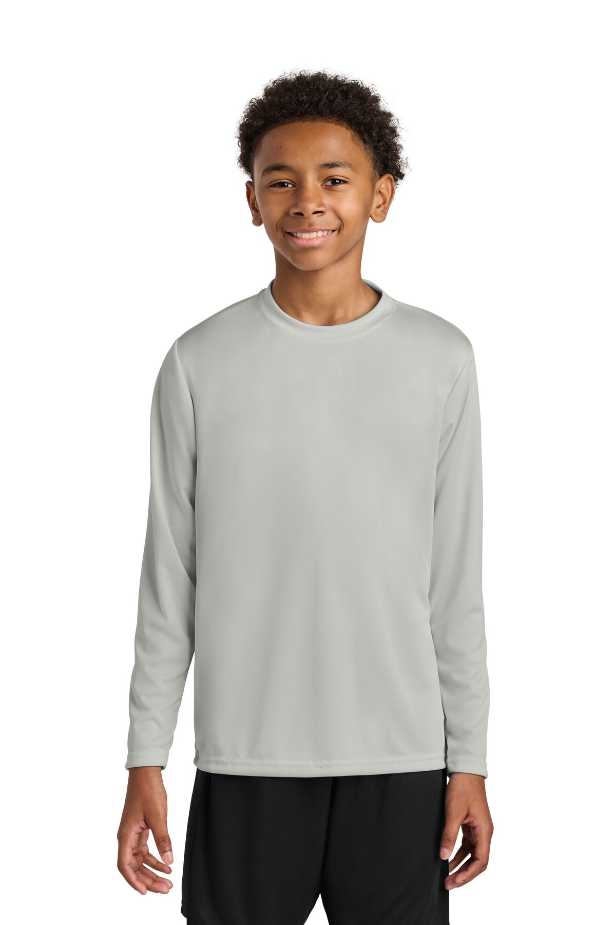 A4 A4NB3165 - A4 Youth Cooling Performance Long Sleeve Tee A4NB3165 — Silver