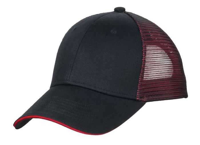 Port Authority C818 - Double Mesh Snapback Sandwich Bill Cap