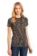 District - Ladies Perfect Weight Camo Crew Tee - DM104CL Leopard