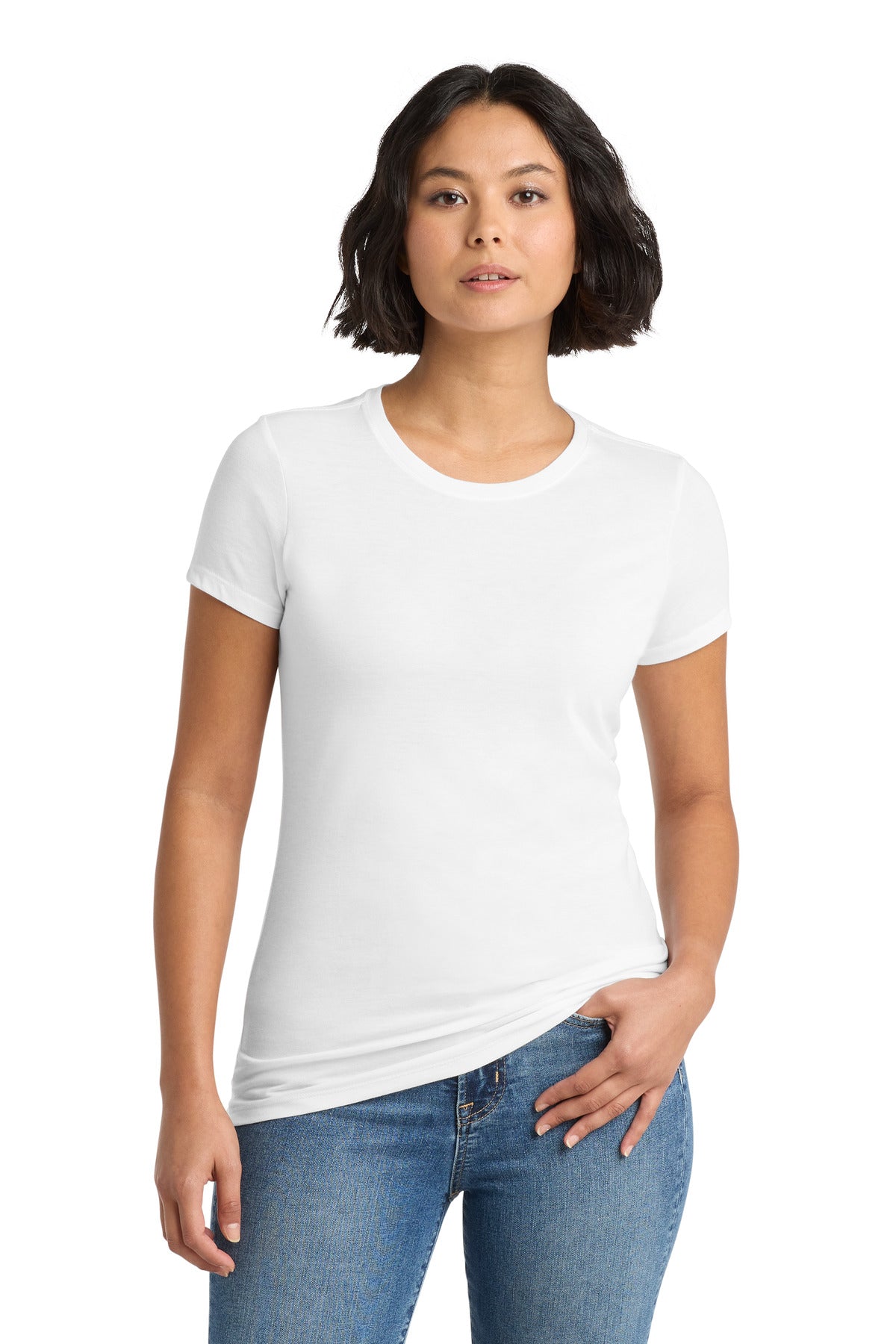 District Women's Perfect Tri Tee - DM130L White