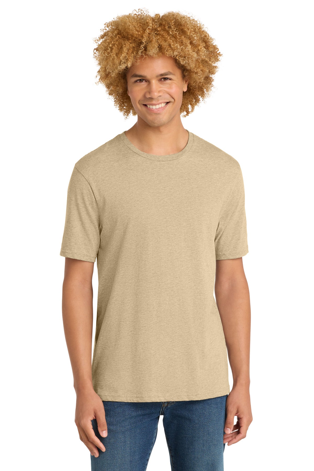 District Perfect Weight Tee - DT104 Heathered Latte