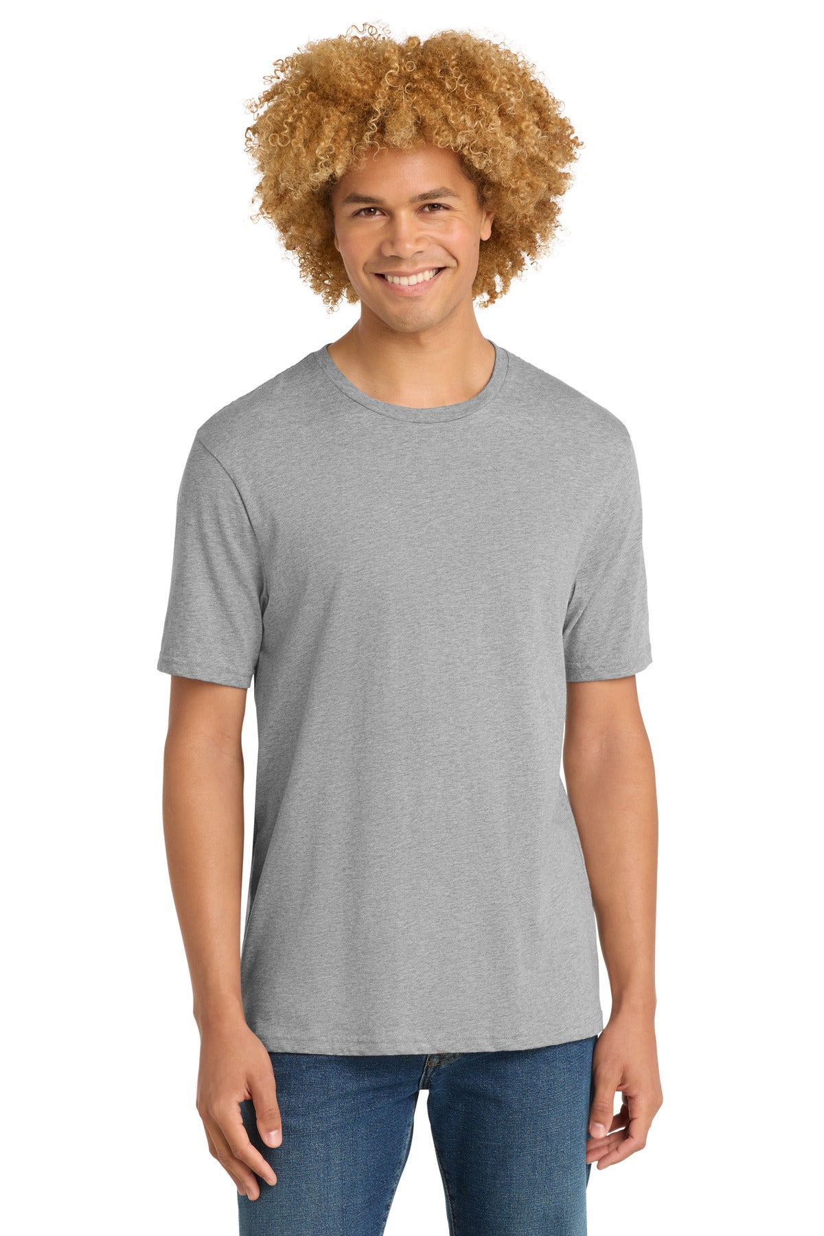 District Perfect Weight Tee - DT104 Heathered Steel