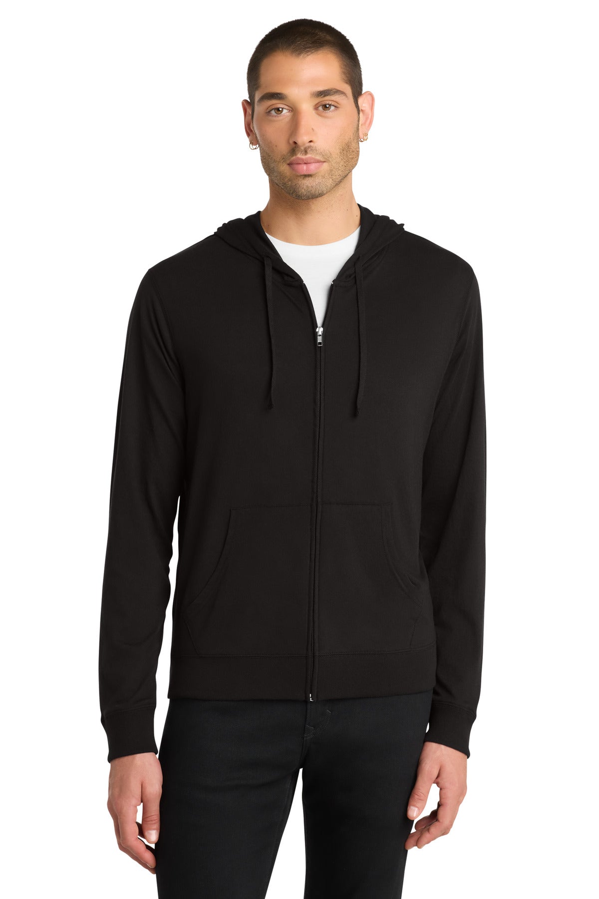 District Jersey Full-Zip Hoodie - DT1100 Black