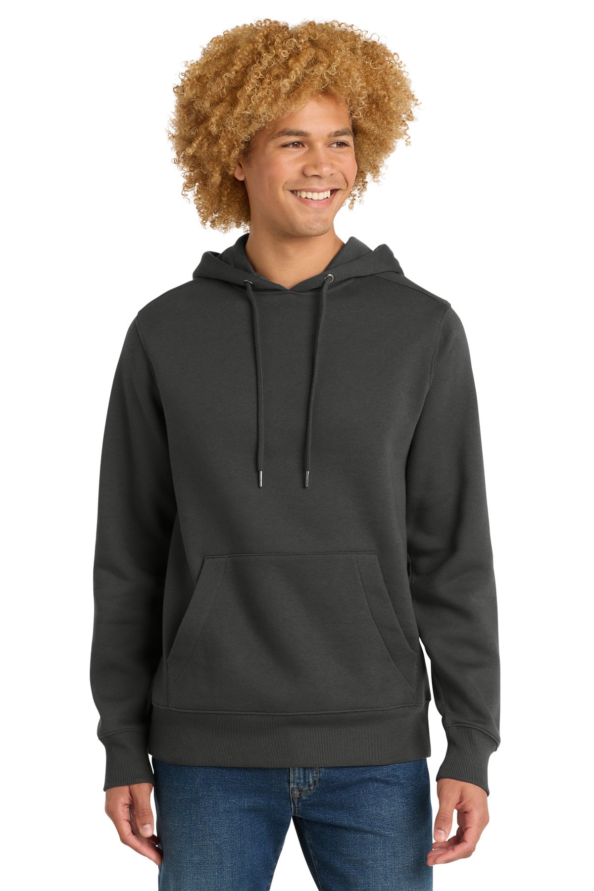 District Perfect Weight Fleece Hoodie - DT1101 Charcoal