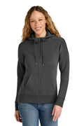 District Women's Perfect Weight Fleece Drop Shoulder Full-Zip Hoodie - DT1104 Charcoal