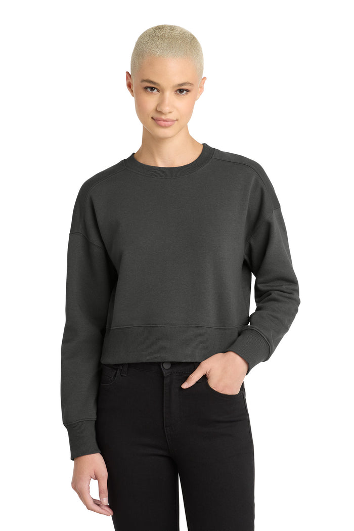 District Women's Perfect Weight Fleece Cropped Crew - DT1105