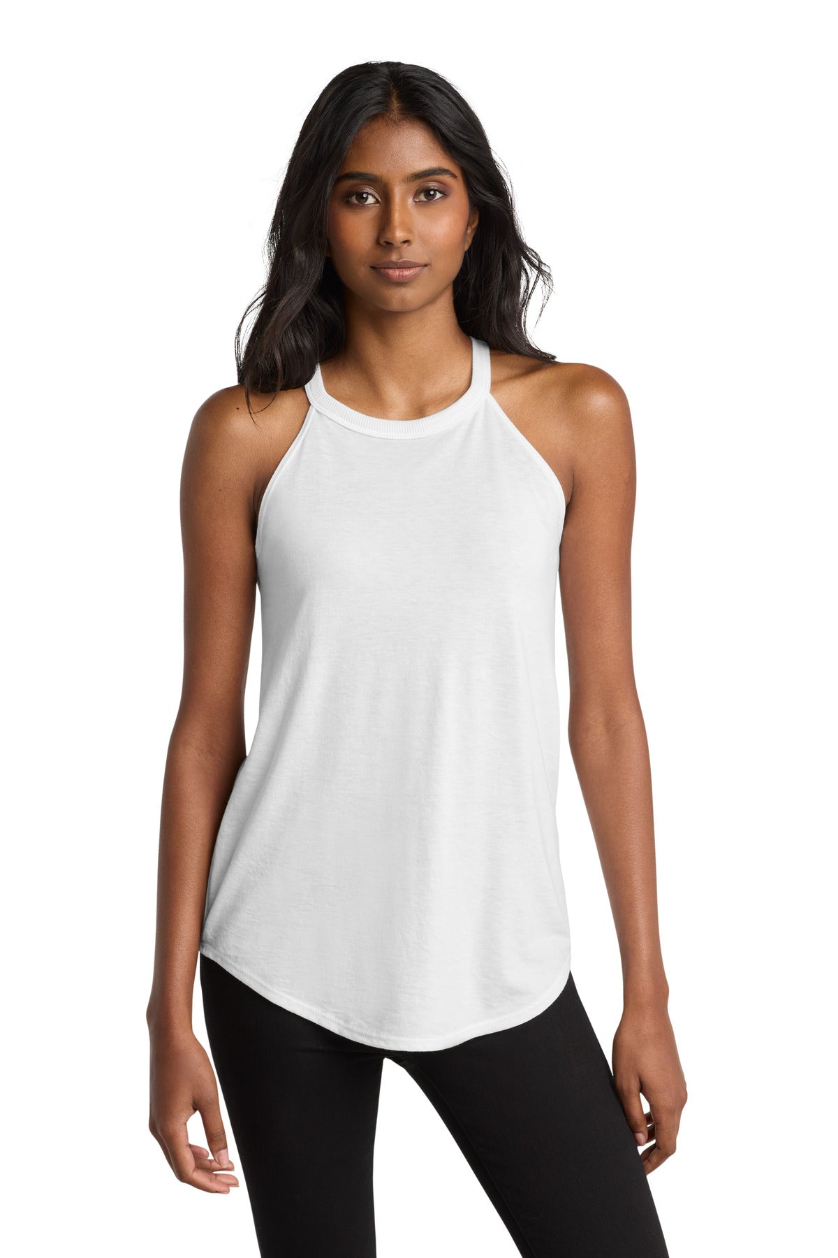 District Women's Perfect Tri Rocker Tank - DT137L White
