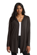 District Women's Perfect Tri Hooded Cardigan - DT156 Black Frost
