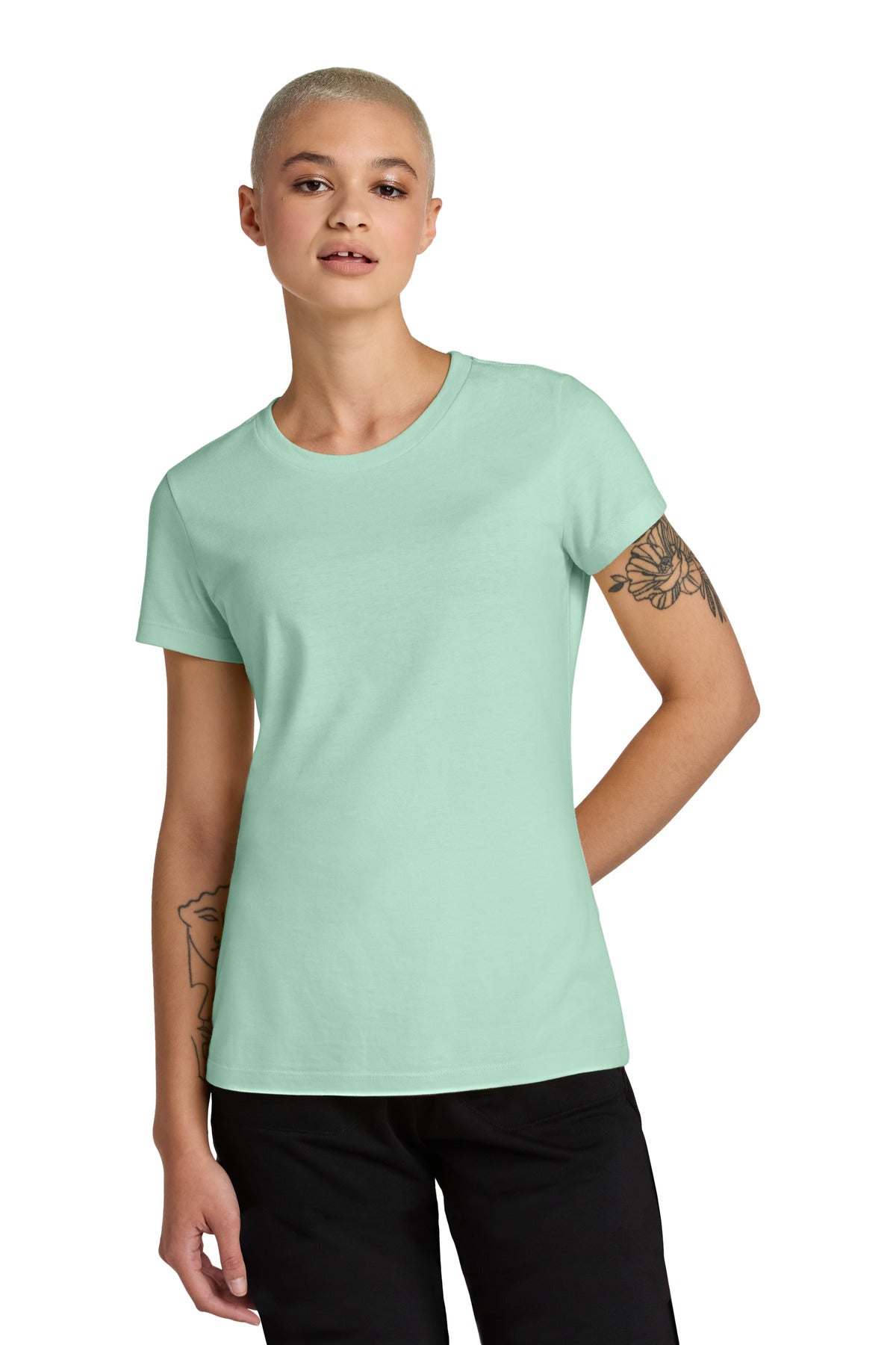 District Women's Perfect Weight CVC Tee - DT188 Frosted Mint
