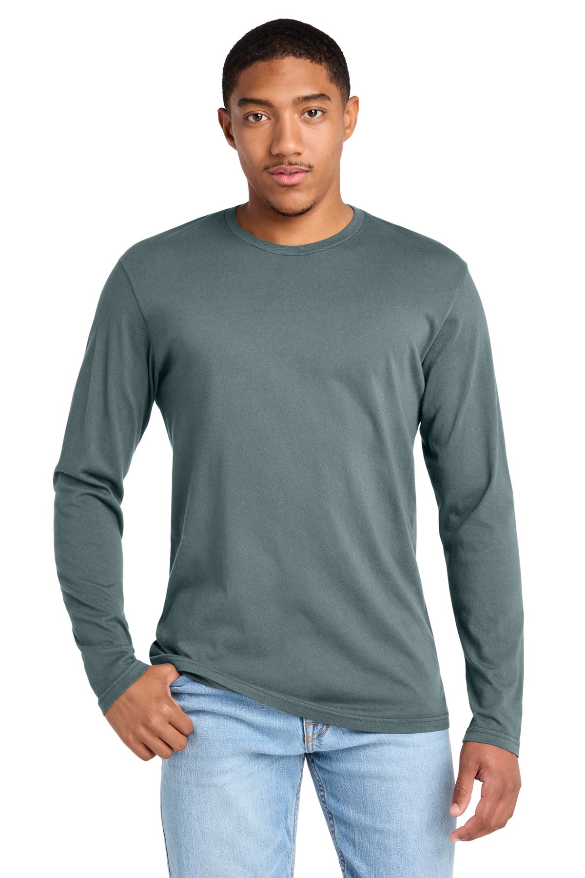 District Wash Long Sleeve Tee - DT2103 Deep Steel Blue