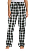 District Women's Flannel Plaid Pant - DT2800 Black/ White Buffalo Check