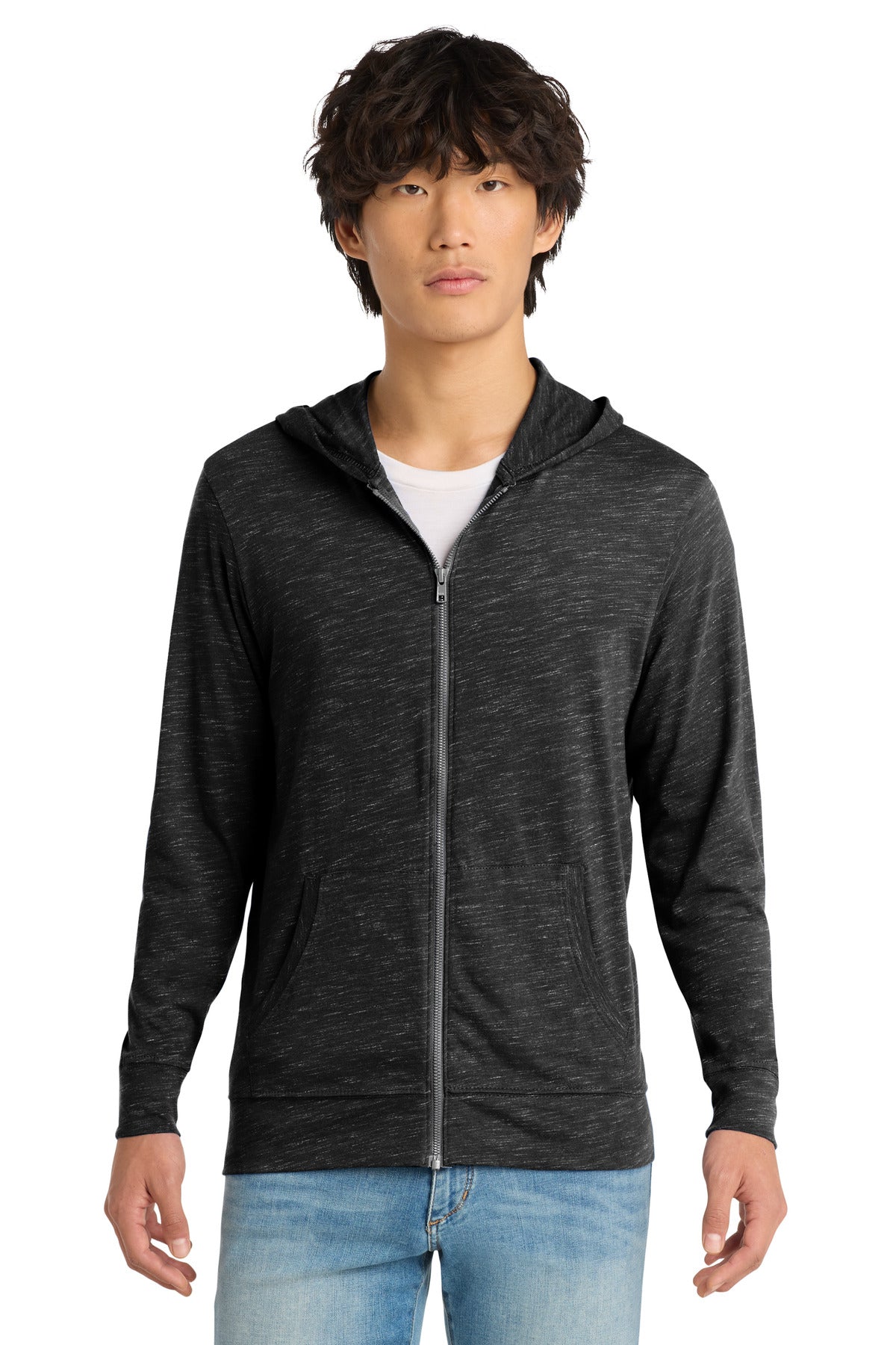 District Medal Full-Zip Hoodie - DT565 Black