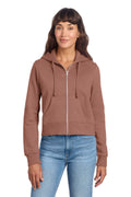 District Women's V.I.T. Fleece Full-Zip Hoodie - DT6103 Desert Rose