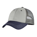 District Tri-Tone Mesh Back Cap - DT616 Chrome/ New Navy/ Charcoal