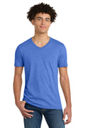 District Very Important Tee V-Neck - DT6500 Heathered Royal