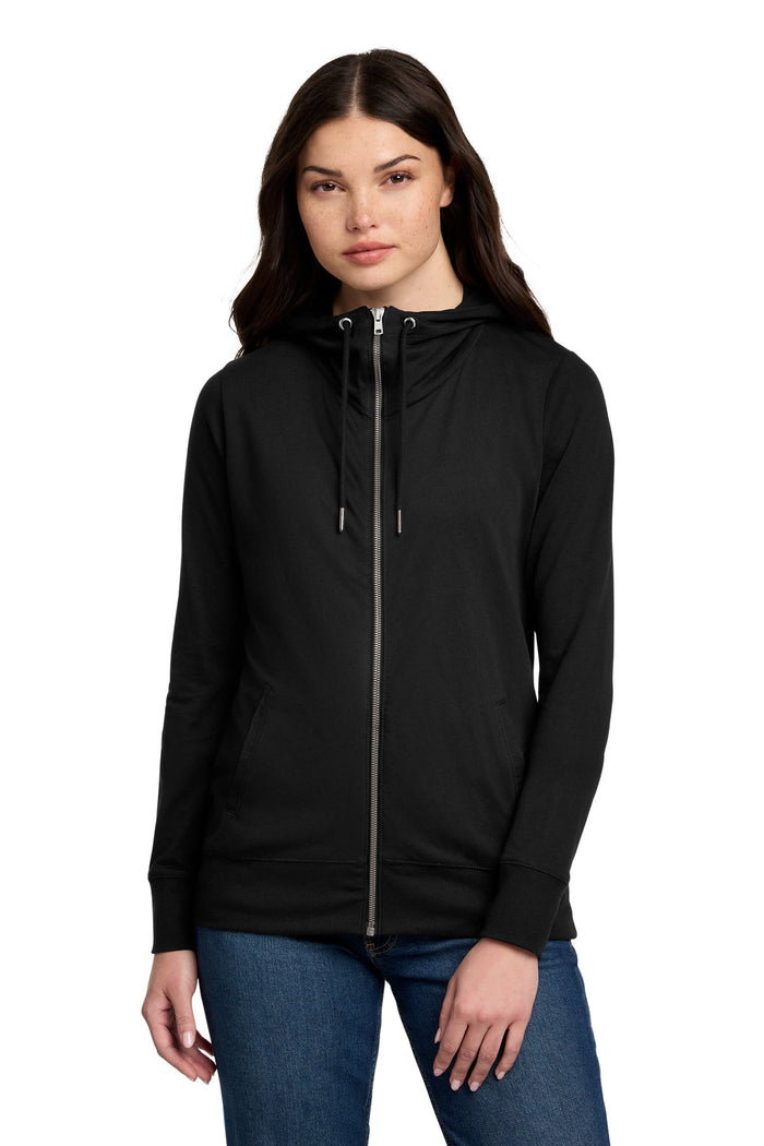 District Women's Featherweight French Terry Full-Zip Hoodie - DT673