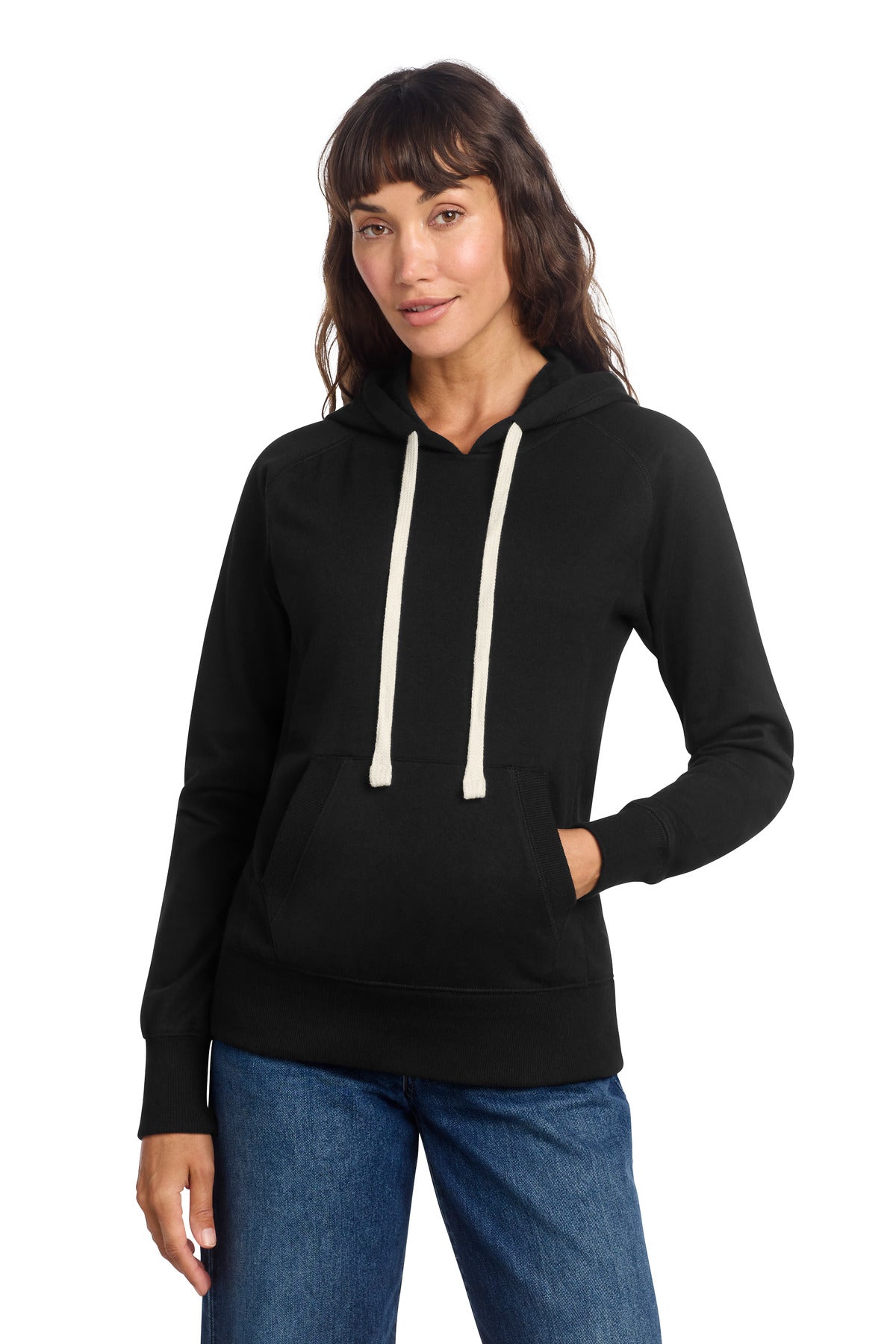 District Women's Re-Fleece Hoodie - DT8101 Black