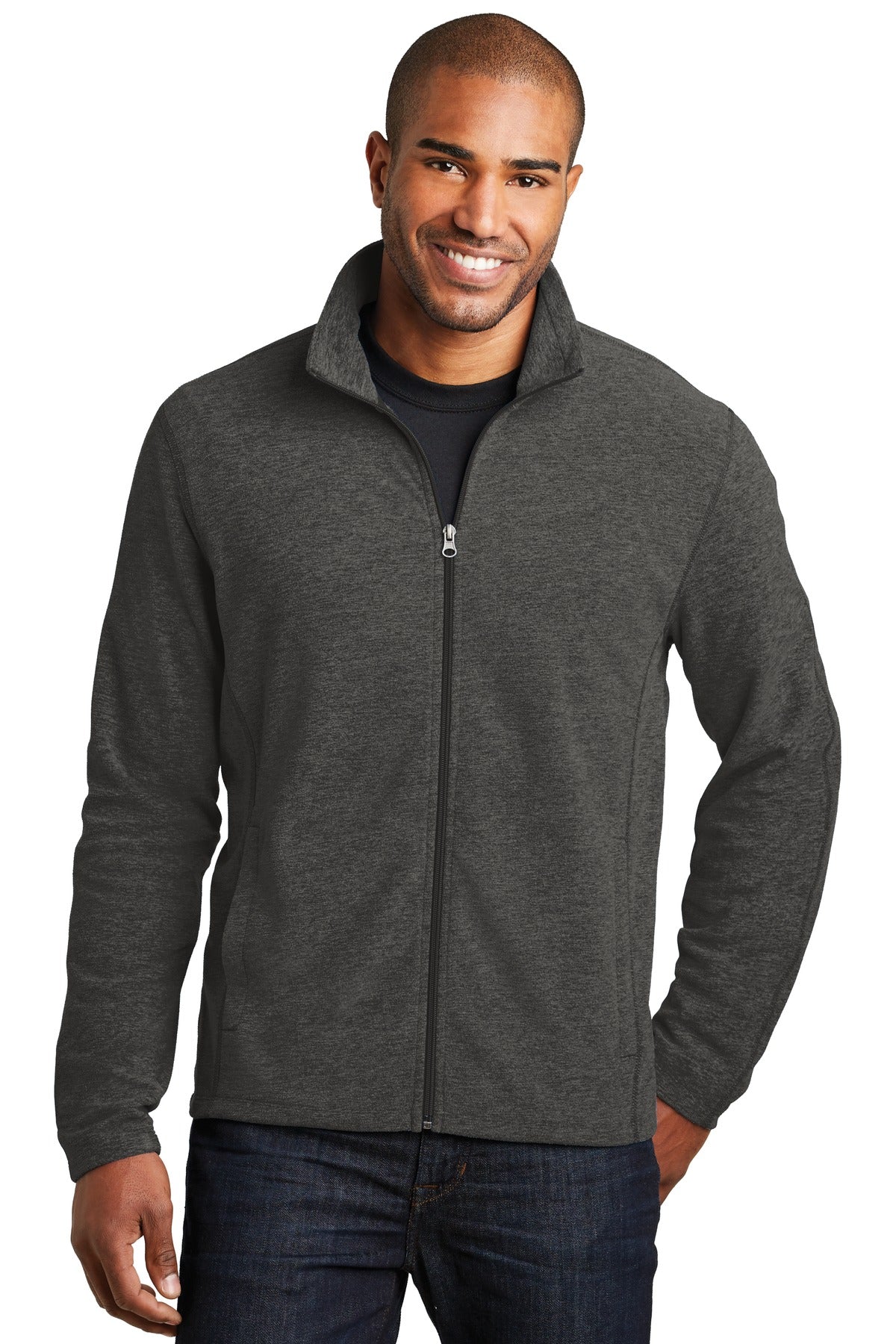 Port Authority F235 - Heather Microfleece Full-Zip Jacket