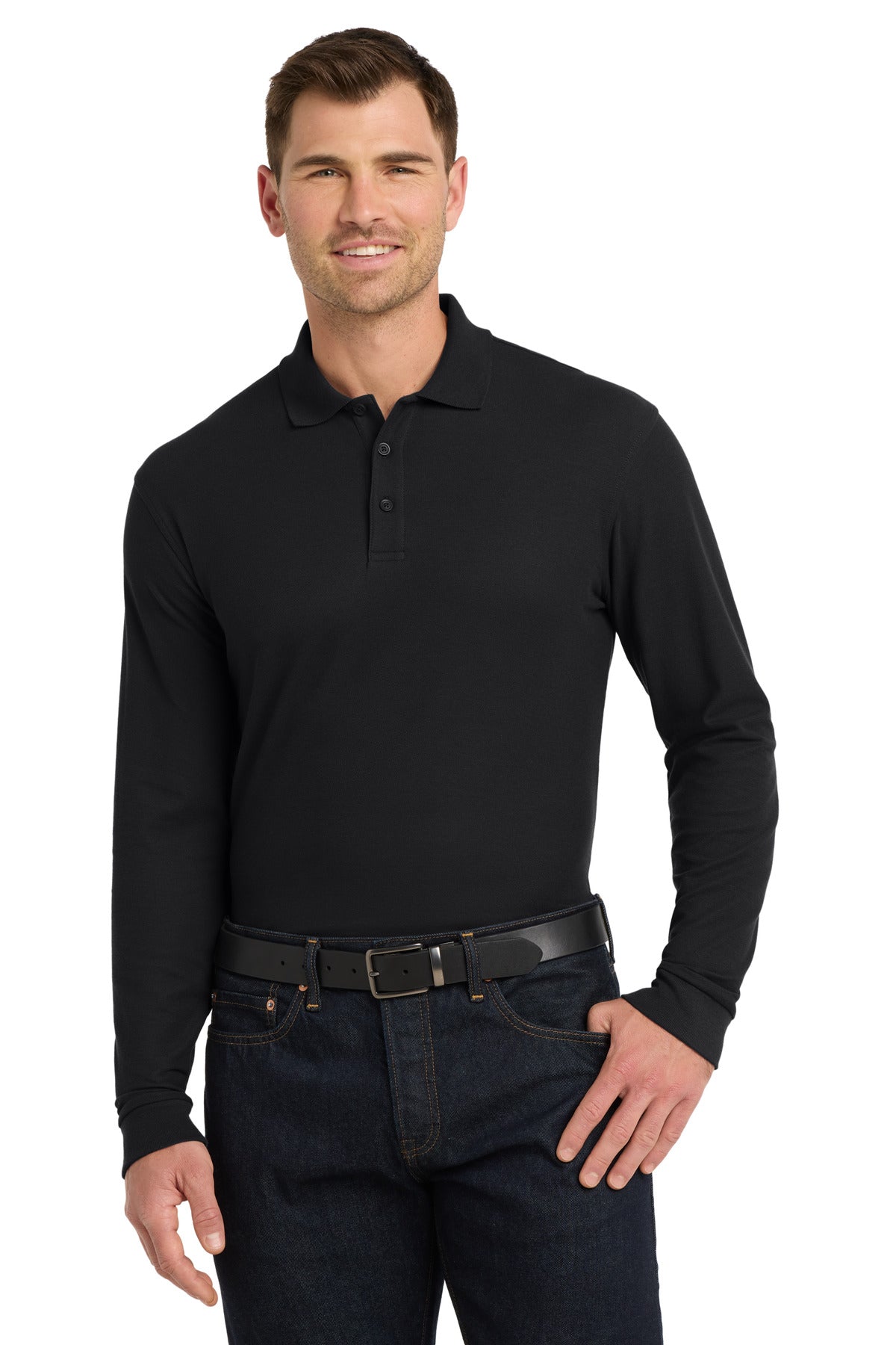 Port Authority K100LS - Long Sleeve Core Classic Pique Polo