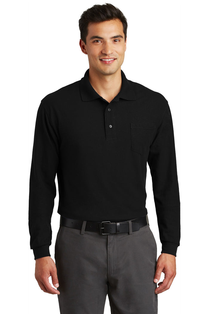 Port Authority K500LSP - Long Sleeve Silk Touch Polo with Pocket